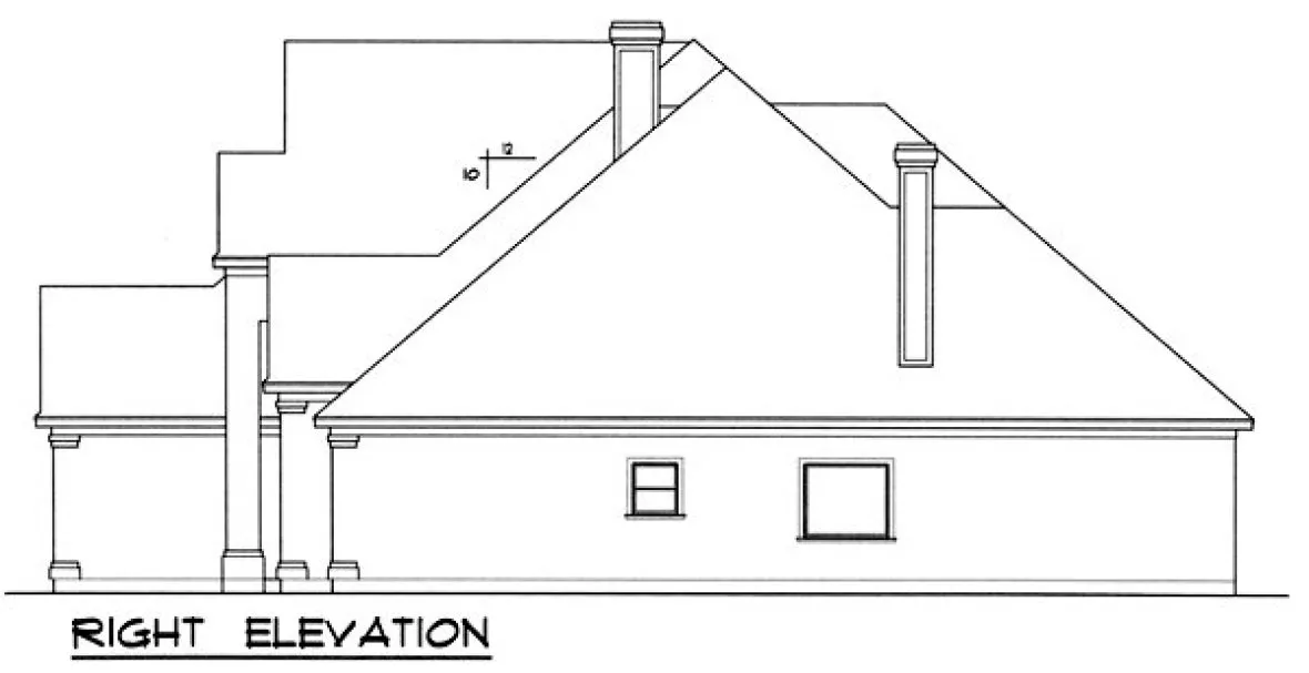 Right Elevation for House Plan #446383