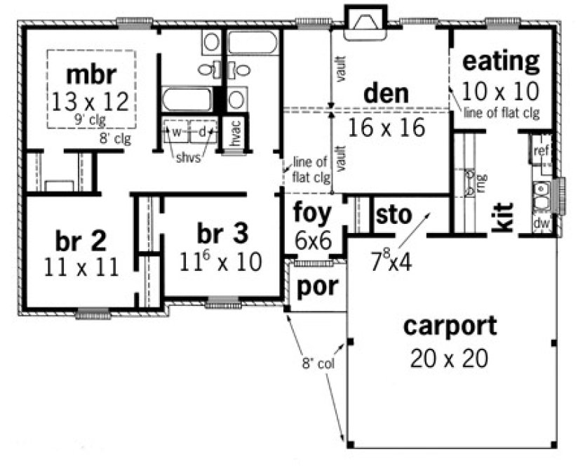 Main Floor Plan for House Plan #409021