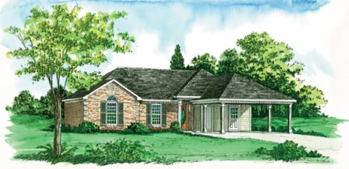 Full Rendering for House Plan #409021