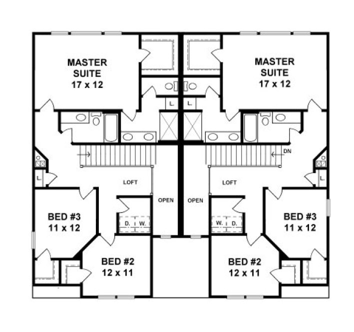 Second Floor Plan for House Plan #350213
