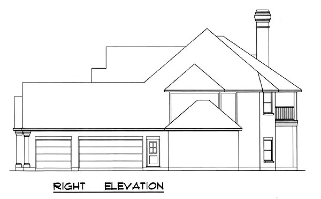 Right Elevation for House Plan #442493