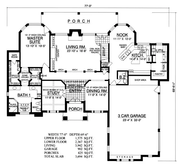Main Floor Plan for House Plan #442493