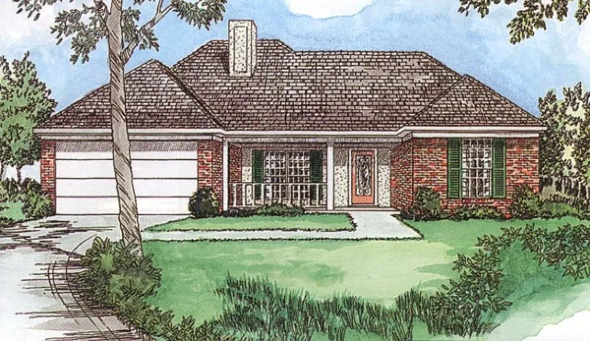 Full Rendering for House Plan #402389