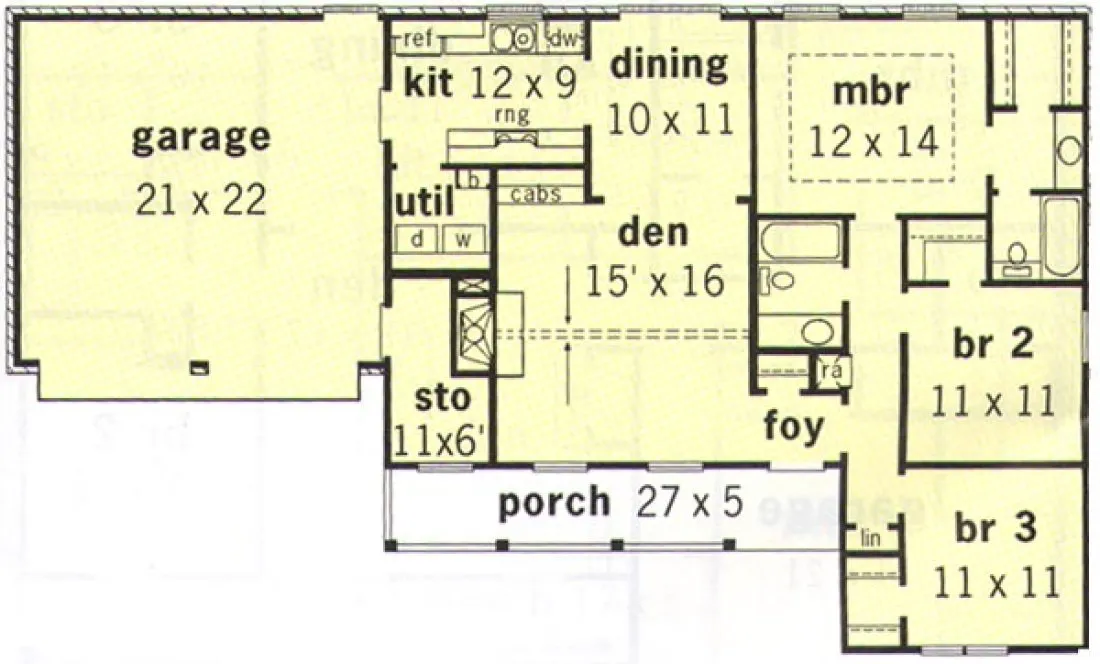Main Floor Plan for House Plan #405121