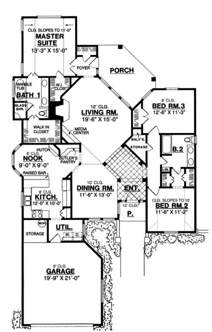 Main Floor Plan for House Plan #448091