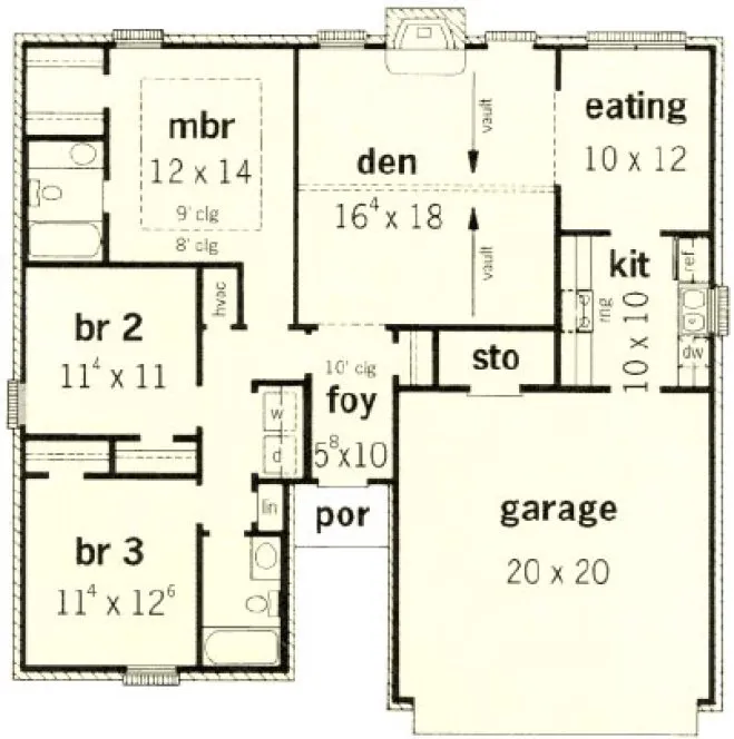 Main Floor Plan for House Plan #408031