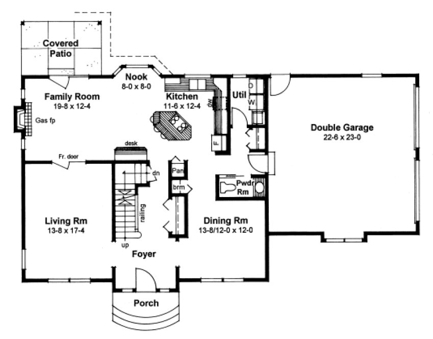 Main Floor Plan for House Plan #203004