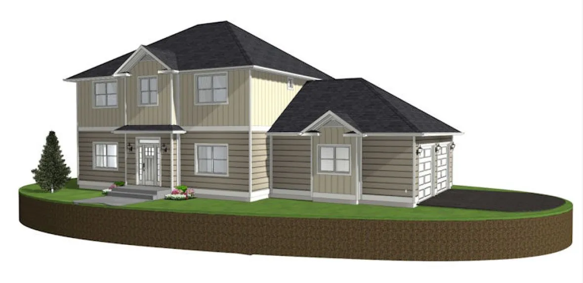 Full Rendering for House Plan #203004