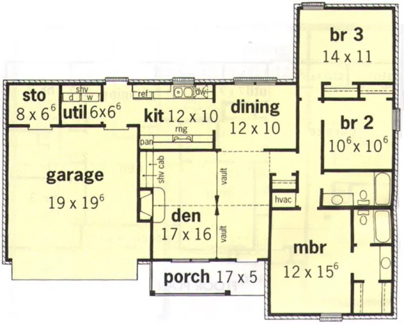 Main Floor Plan for House Plan #400131