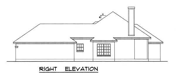 Right Elevation for House Plan #443191
