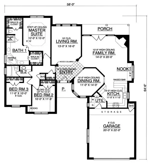 Main Floor Plan for House Plan #443191