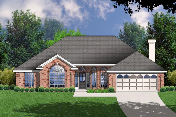 Full Rendering for House Plan #443191