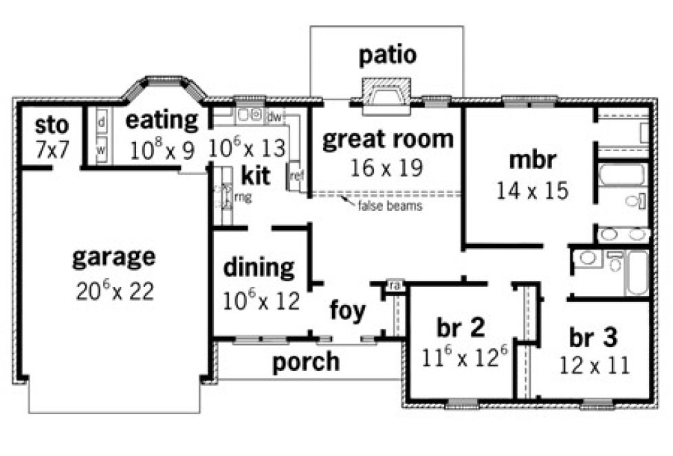 Main Floor Plan for House Plan #404041