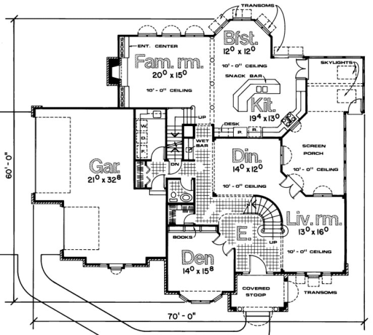 Main Floor Plan for House Plan #152332