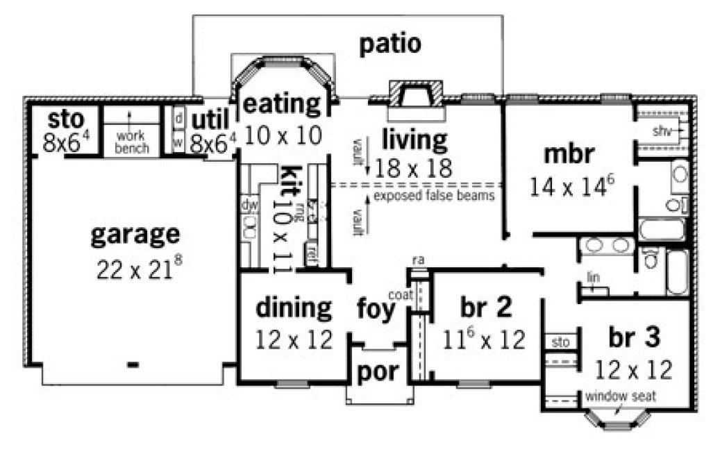 Main Floor Plan for House Plan #405051