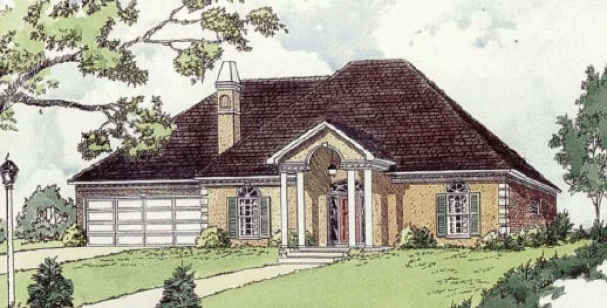 Full Rendering for House Plan #407051