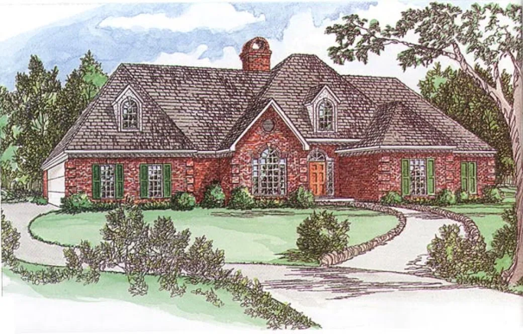 Full Rendering for House Plan #408051