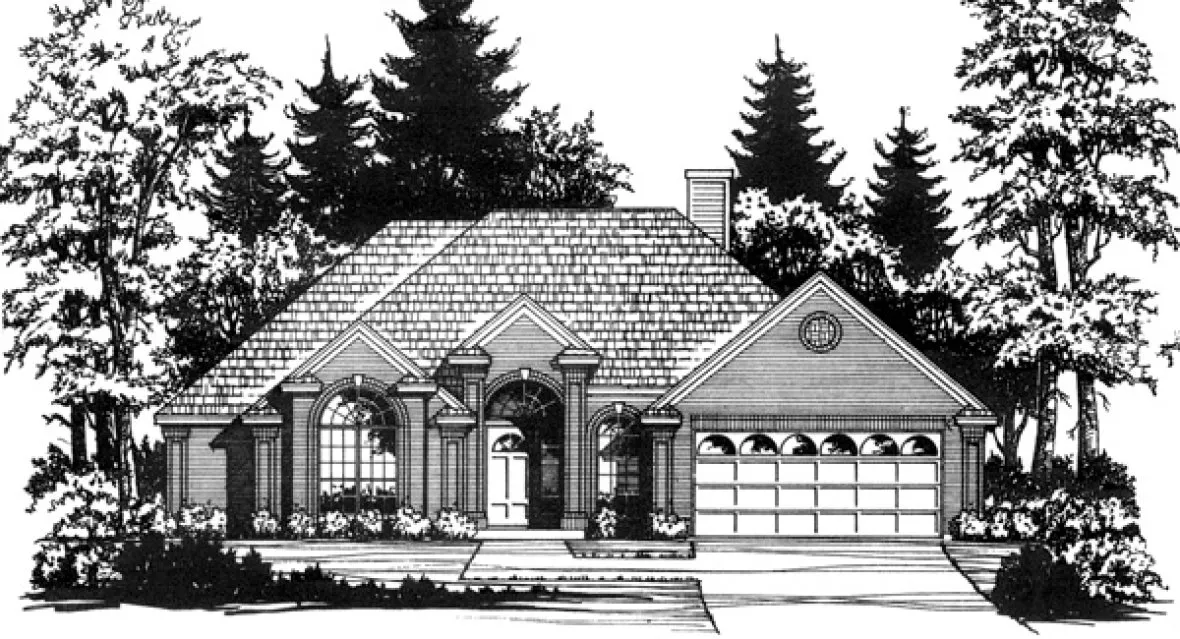 Full Rendering for House Plan #445291