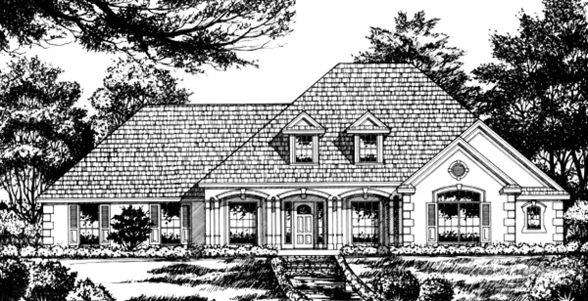 Full Rendering for House Plan #444491