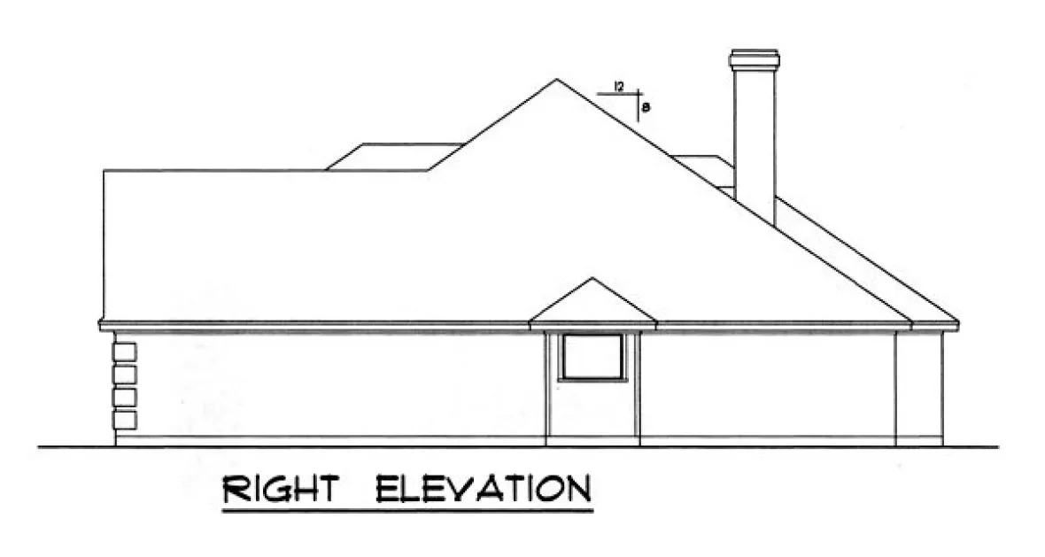 Right Elevation for House Plan #440591