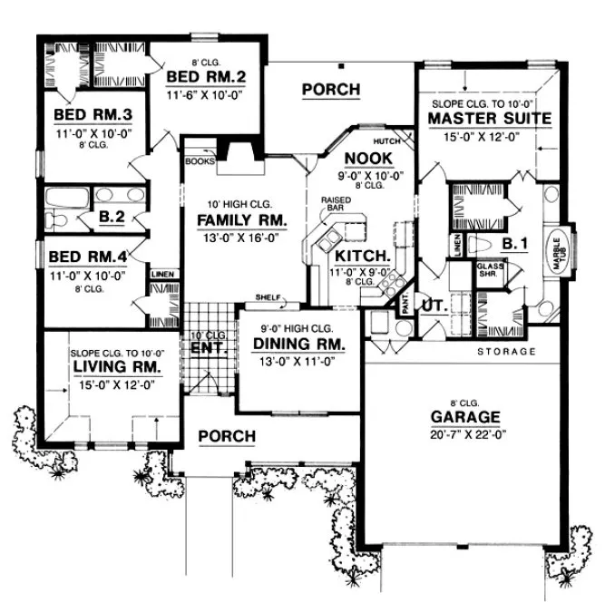 Main Floor Plan for House Plan #440591