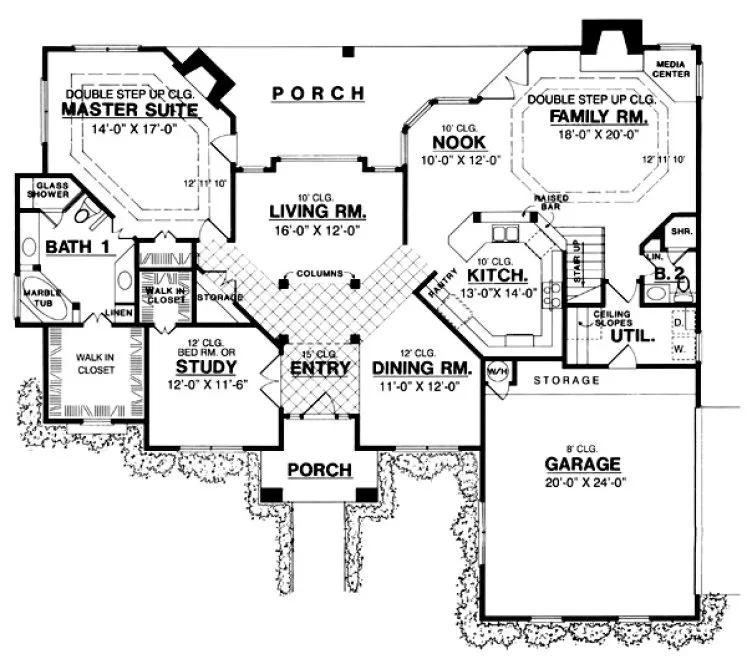 Main Floor Plan for House Plan #448991