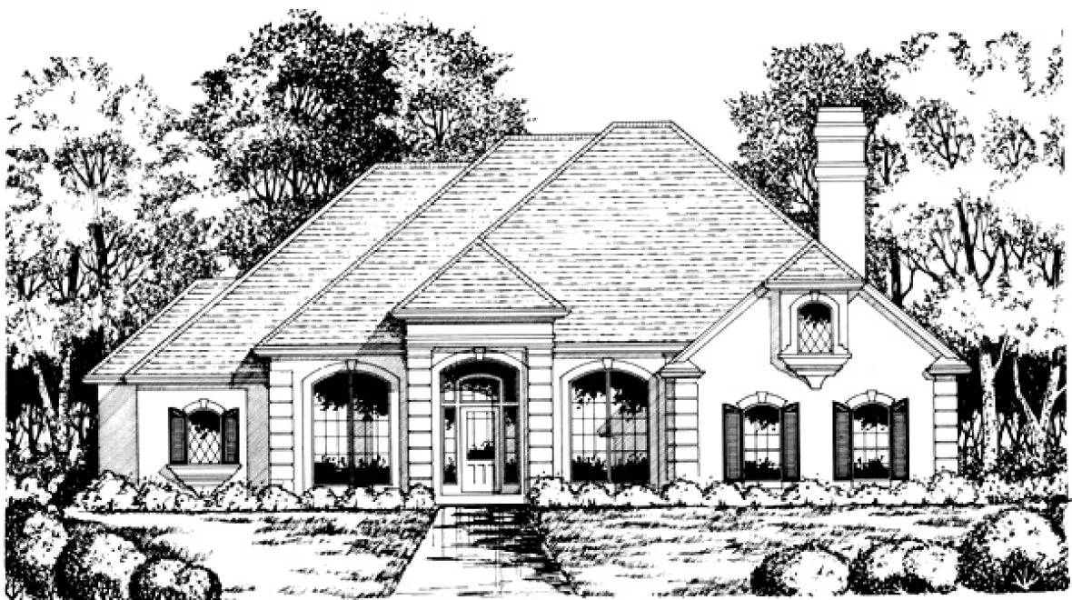 Full Rendering for House Plan #448991