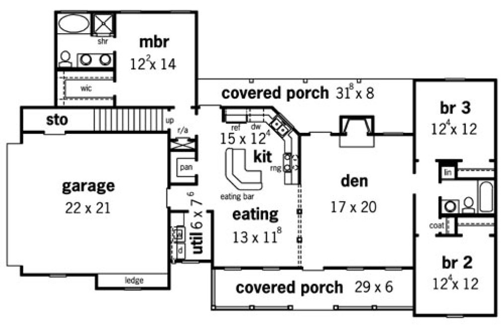 Main Floor Plan for House Plan #400151