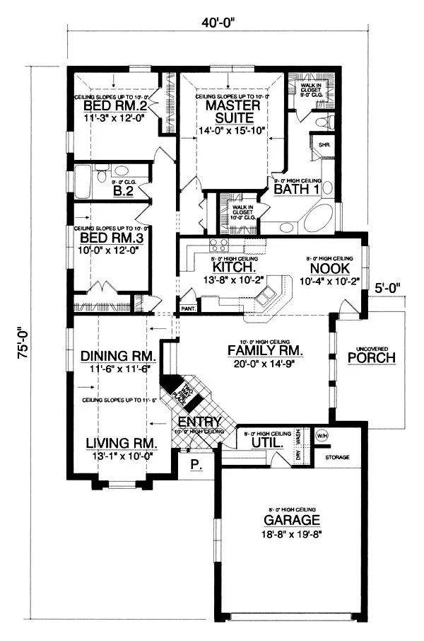 Main Floor Plan for House Plan #442013