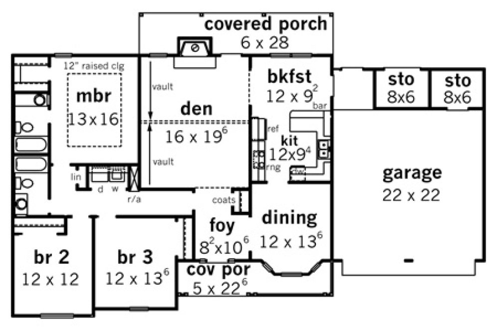 Main Floor Plan for House Plan #401151