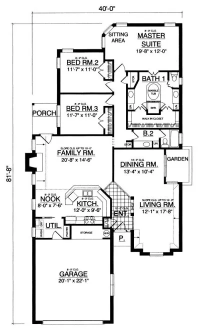 Main Floor Plan for House Plan #442023