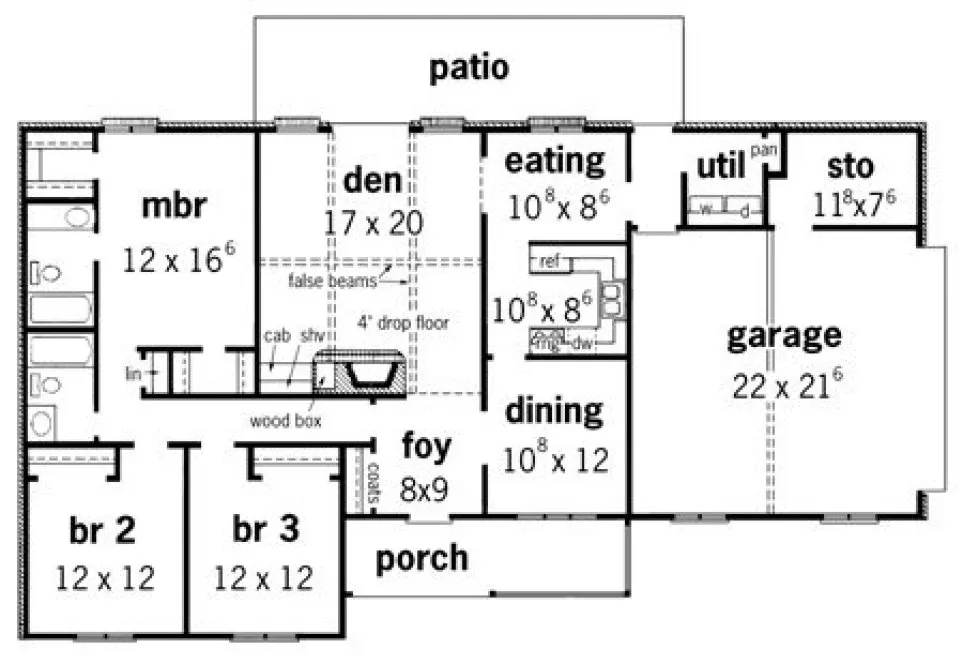 Main Floor Plan for House Plan #406061