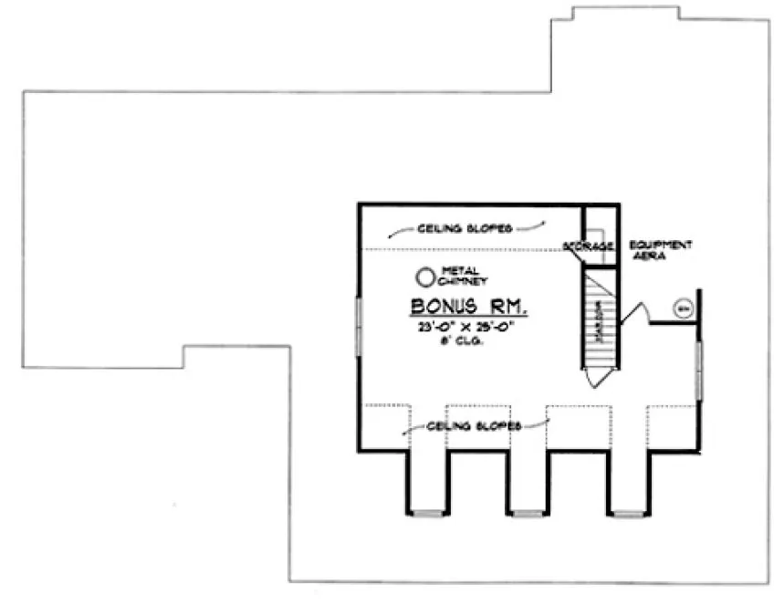 Second Floor Plan for House Plan #443402
