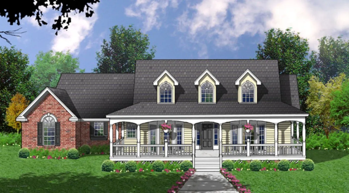Full Rendering for House Plan #443402