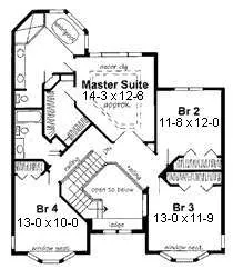 Second Floor Plan for House Plan #183642
