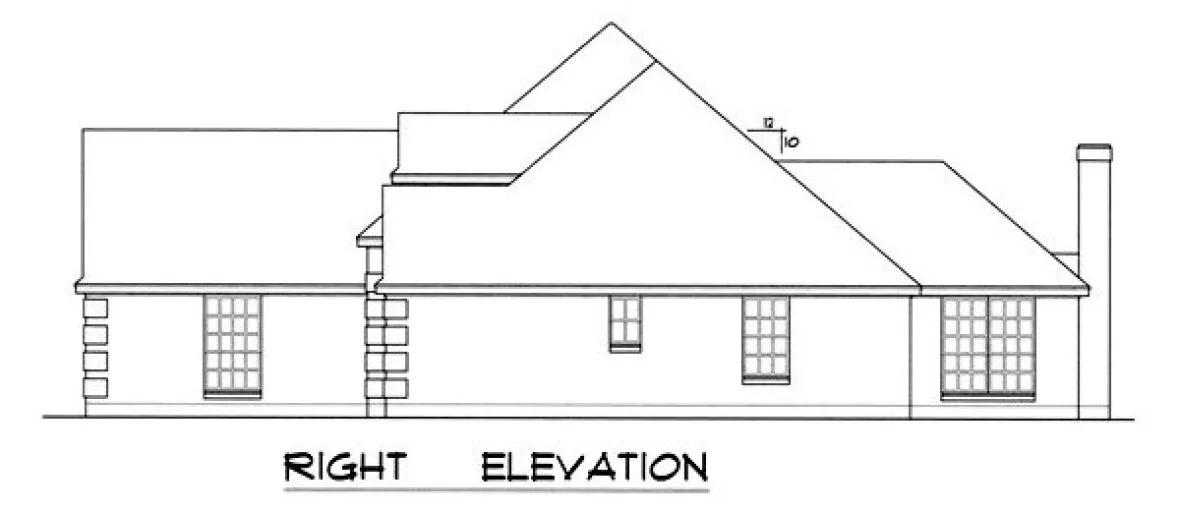 Right Elevation for House Plan #440502