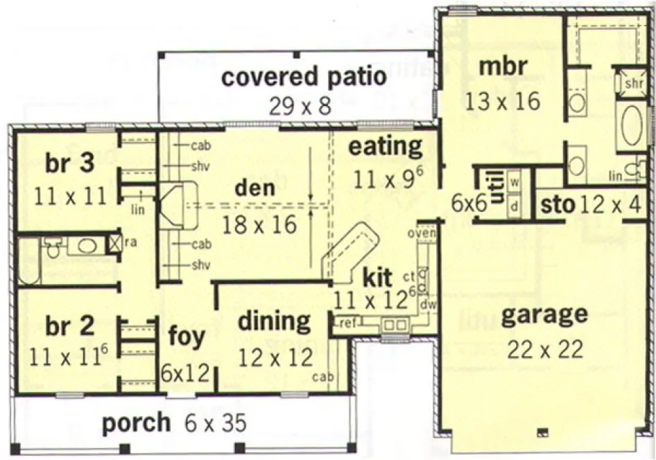 Main Floor Plan for House Plan #4020116
