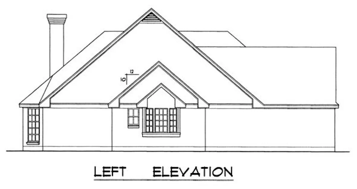 Left Elevation for House Plan #440212