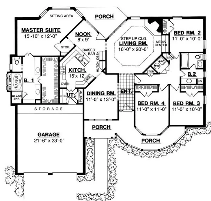 Main Floor Plan for House Plan #440212