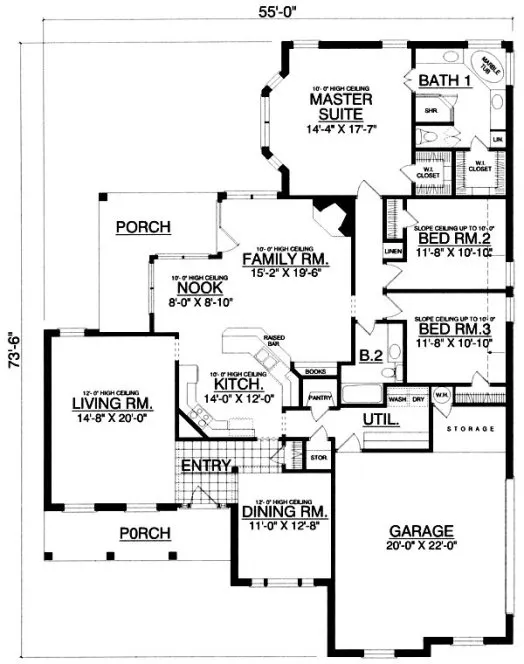 Main Floor Plan for House Plan #448322