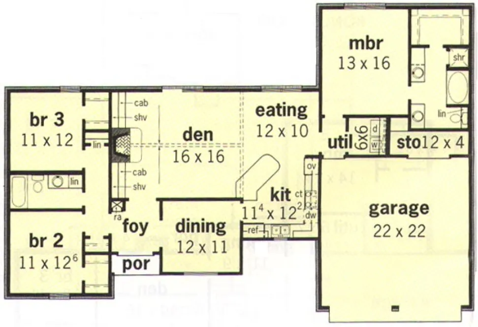 Main Floor Plan for House Plan #403161