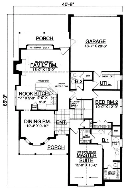 Main Floor Plan for House Plan #446422