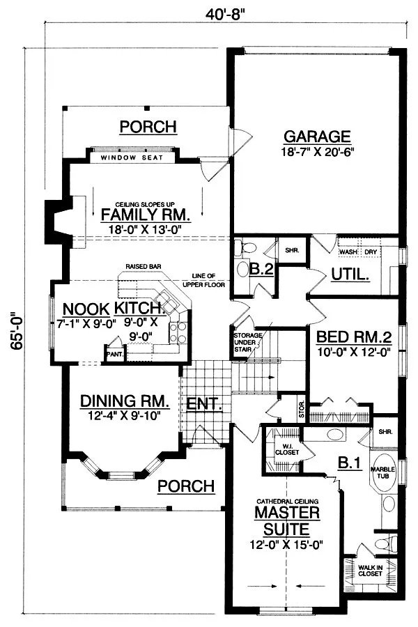 Main Floor Plan for House Plan #446422