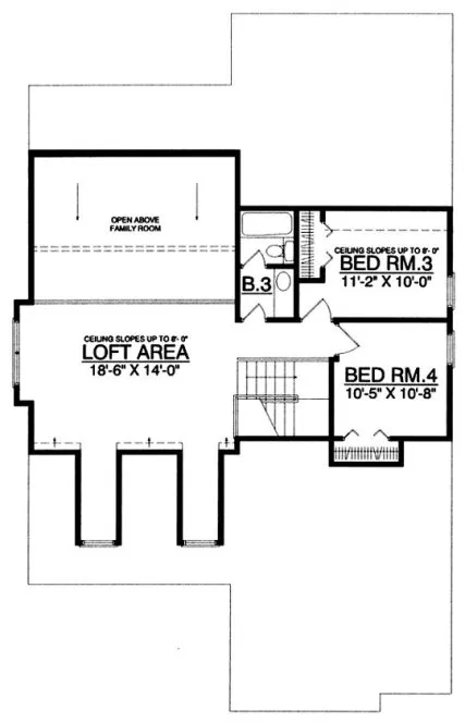 Second Floor Plan for House Plan #446422