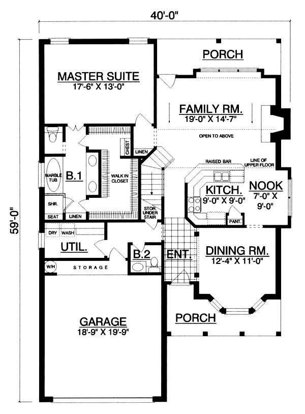 Main Floor Plan for House Plan #444822