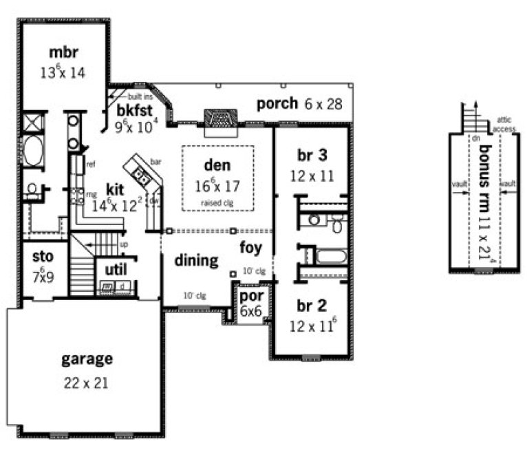 Main Floor Plan for House Plan #402261