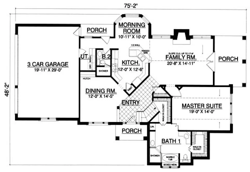Main Floor Plan for House Plan #447832