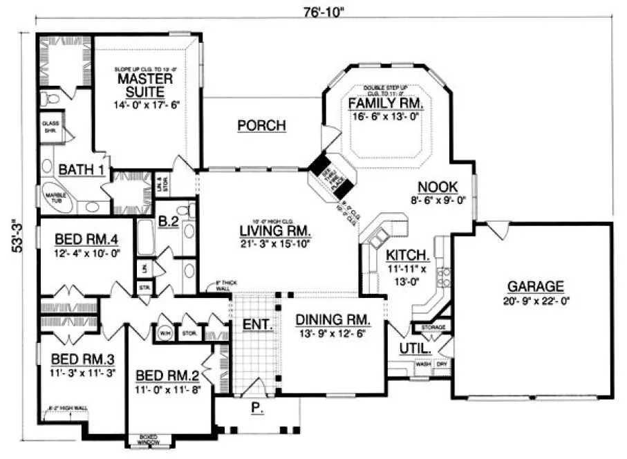 Main Floor Plan for House Plan #440932