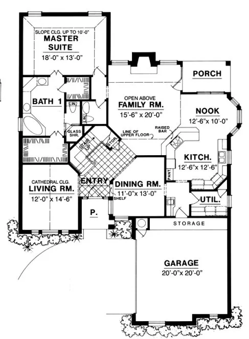 Main Floor Plan for House Plan #442440
