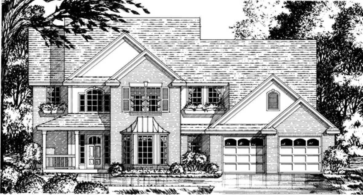 Full Rendering for House Plan #444442